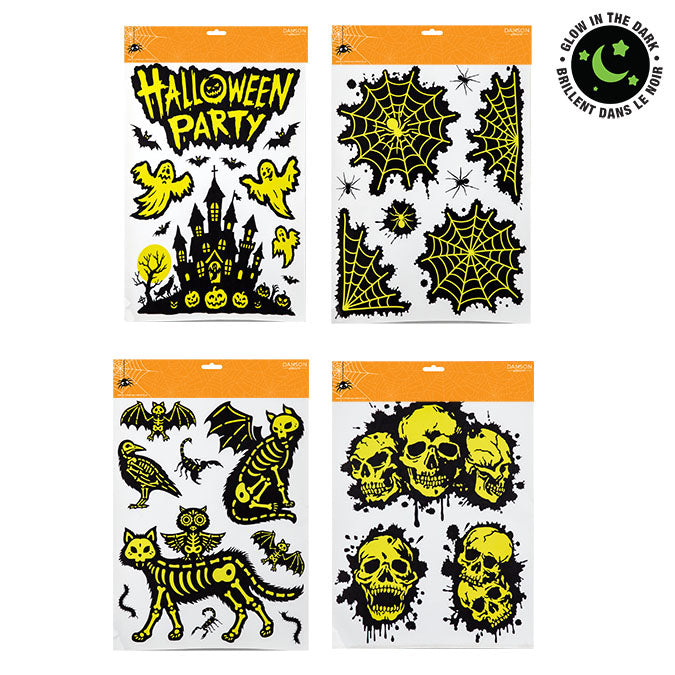 Halloween window stickers (glow-in-the-dark)