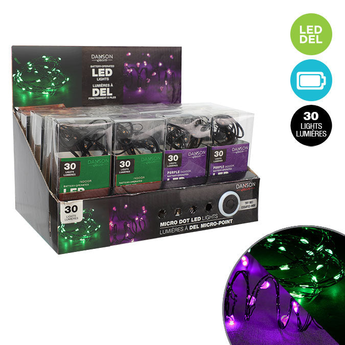Jeu de 30 lumières DEL micro-point