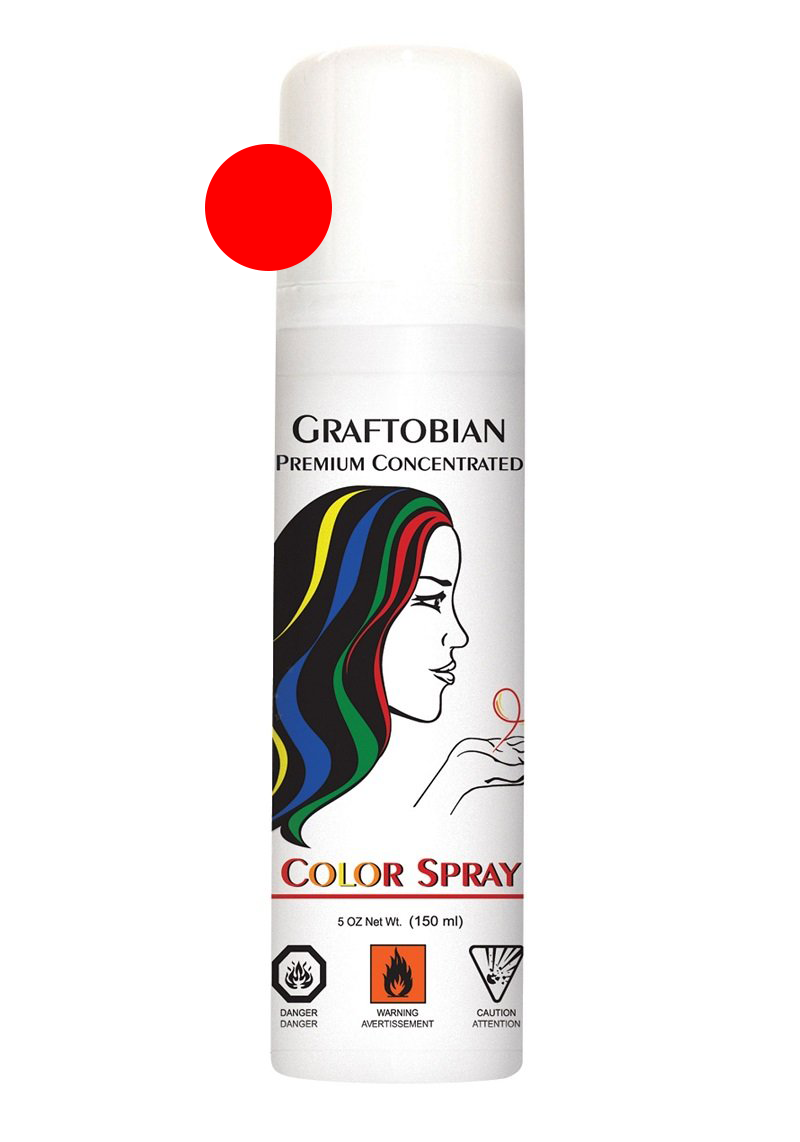 Laque à cheveux professionnel Graftobian - Rouge (150ml)
