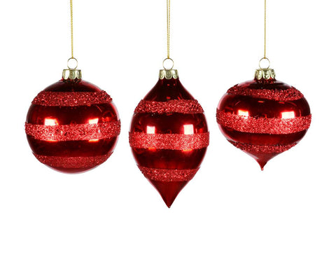 Glitter ball ornament (8-13cm)