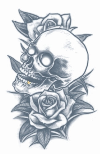 Tatouage Fx - Prison - Crâne et rose