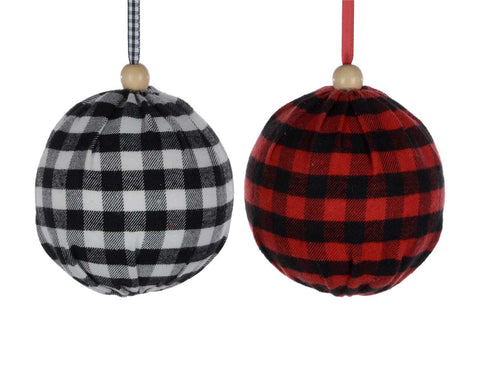 Checkered Ball Ornament (4")