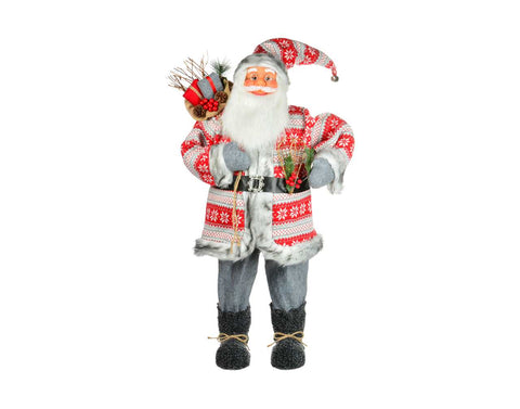 Standing Santa - Red, white and gray (48in)