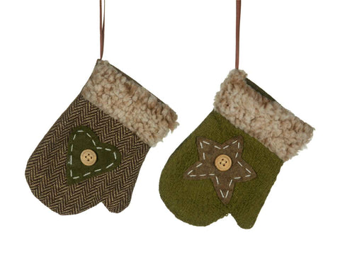 Plush Mitten Ornament (5.5")