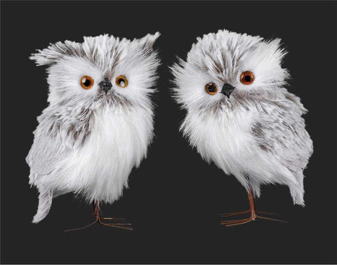 White/Silver Plush Owl (5.5")