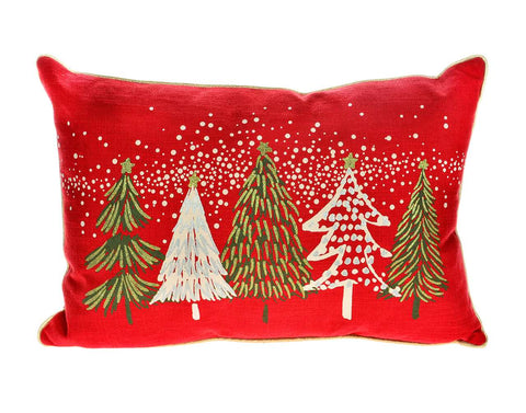 Coussin arbres enneigées