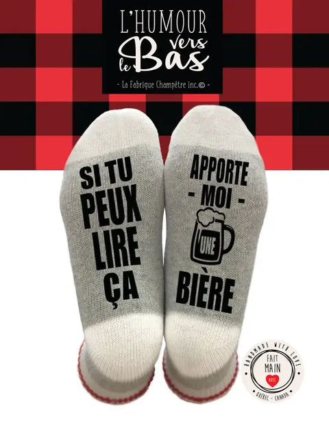 Bas de laine "Apporte-moi une bière"