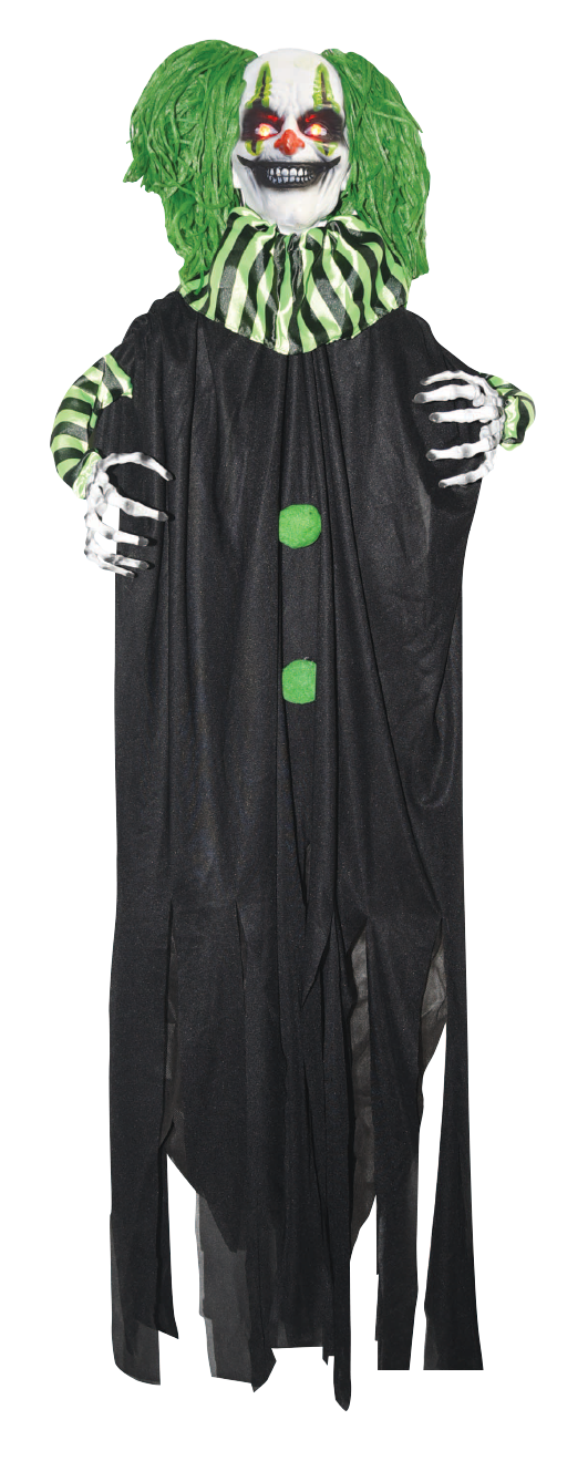 Clown vert à suspendre avec lumières (47")