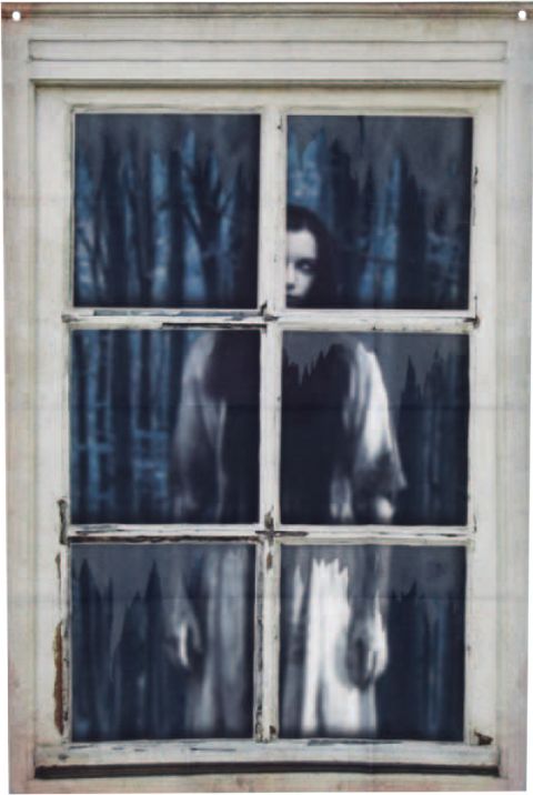 Décoration pour fenêtre - Femme fantôme (47")