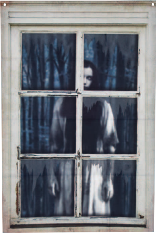 Window decoration - Ghost woman (47")