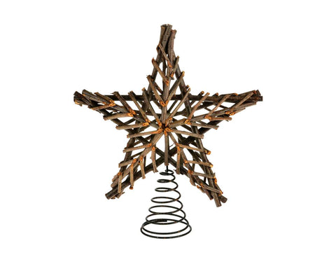 3D star made of twigs for the top of the tree (11.5")