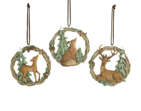 Deer Disc Ornament (4")