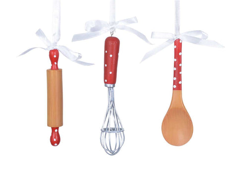 Red Kitchen Utensil Ornament (4.5in)