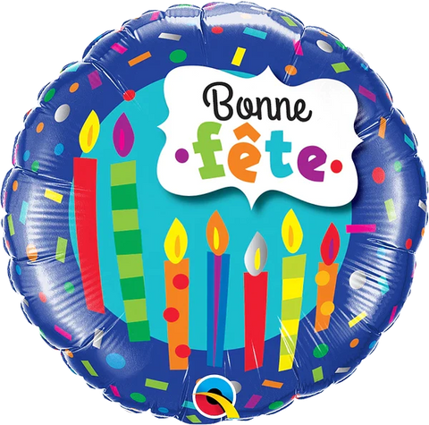 18" bonne fête chandelles rnd - 18"