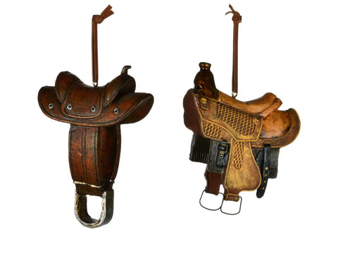 Brown Horse Saddle Ornament (4")