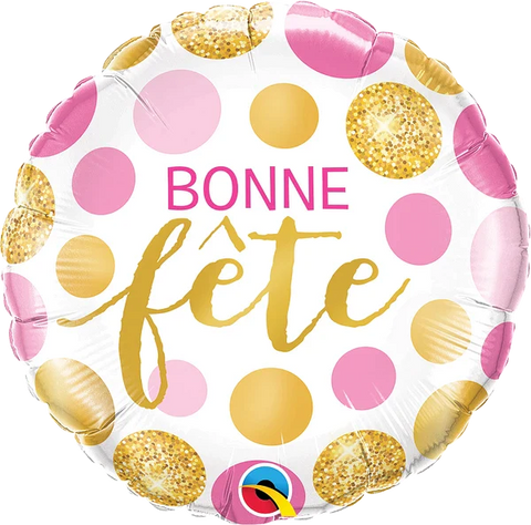 Bonne fête confetti et pois - 18"