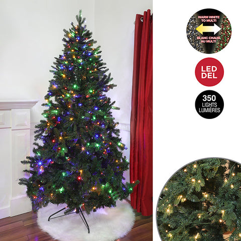 SAPIN LUMINEUX MIXTE AVEC 350 LUMIERES DEL DUO 213CM, 1432 BOUTS