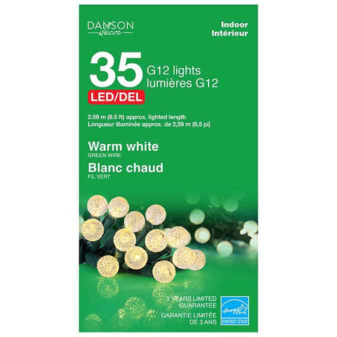 35 lumières intérieur G12 LED - Blanc chaud