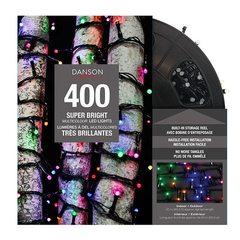 Lumières extérieur super lumineux LED F5 - Multicolore (400 lumières)