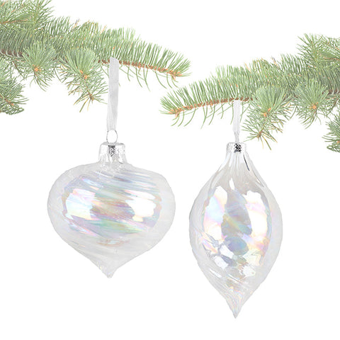 Iridescent glass decoration (9-12cm)