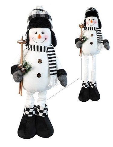 Bonhomme de neige avec jambe extensible - Noir et blanc