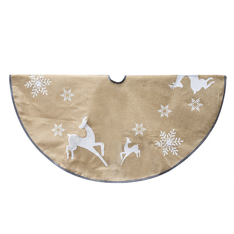 Christmas Tree Skirt - White Reindeer