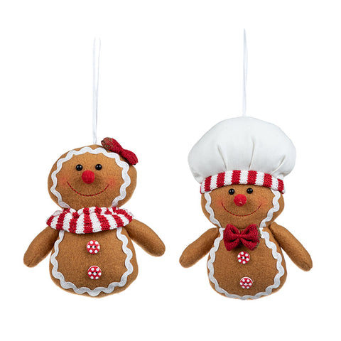 Fabric gingerbread kitchen decoration (20cm)