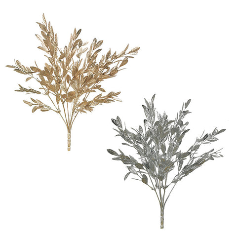 Boussin de feuilles in brilliant aluminum 36cm (champagne/silver)