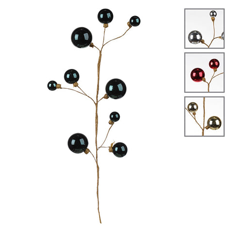 46cm ball/berry design stem (red/dark green/gold/silver)