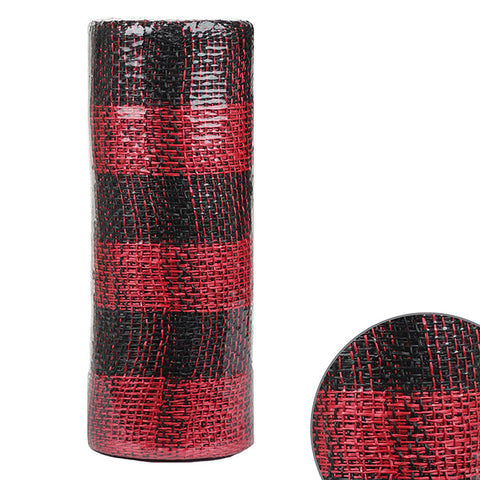 Interior/exterior decoration ribbon, red/black 26.7cm x 5.79m