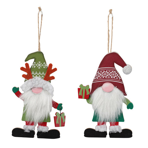 Wooden Santa Claus decoration (13cm)