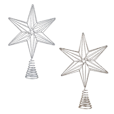 Straw wire star top (20x5.5x31.5cm)