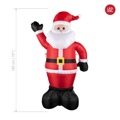 Waving LED inflatable Santa Claus (1.83 m)