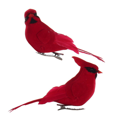 CARDINAL MOUSSE&PLUME AVEC PINCE 8.9CM,2ASSORTIS ROUGE