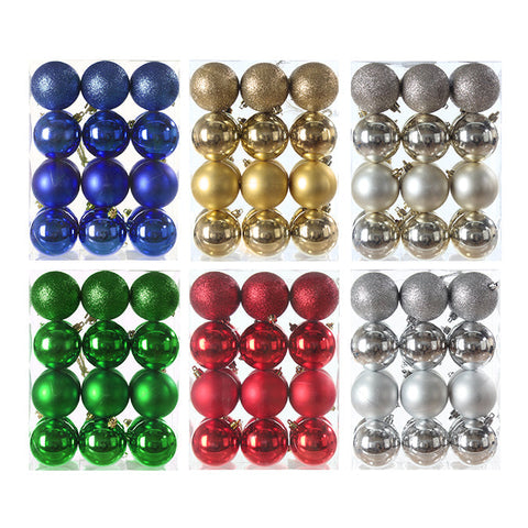 Boules brillantes (60 mm) (24/pqt)