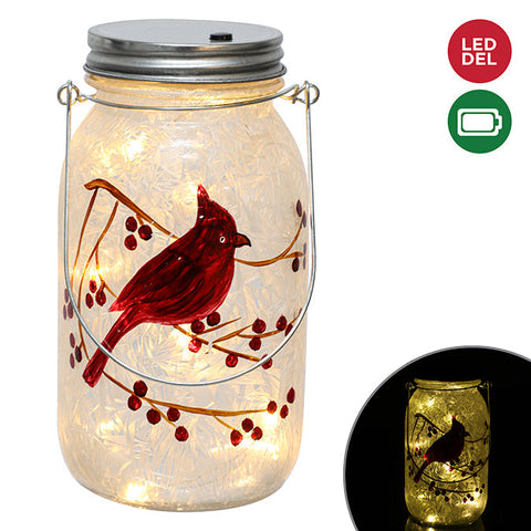 Pot with light - Cardinal glossy effect (18 cm)