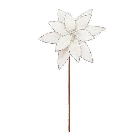 Poinsettia stem 47cm (creamy white)