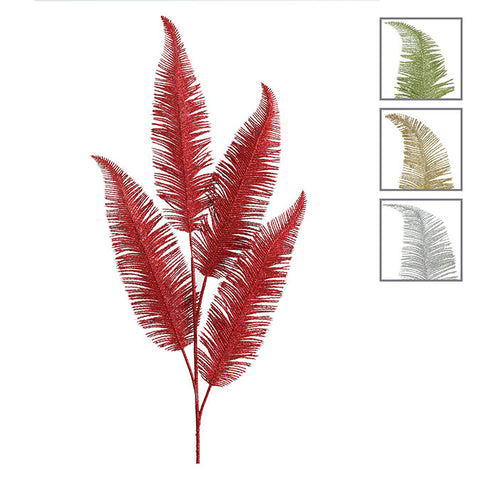 Straw feather 75cm (red/gold/green/silver)