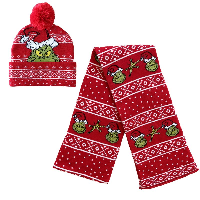 THE GRINCH - BEANIE AND SCARF COMBO