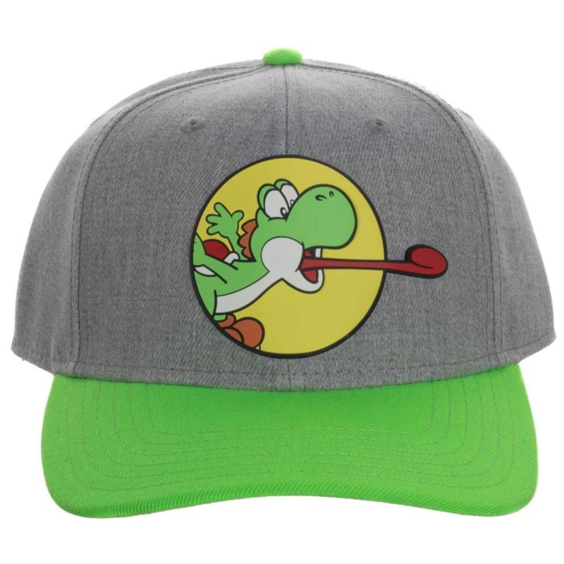 NINTENDO - SUPER MARIO -Yoshi Tongue Heathered Curved emb Hat