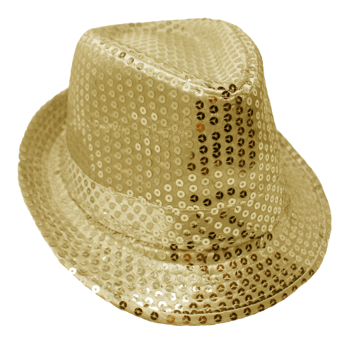 Chapeau à paillettes - Or - Adulte - Chapeau - Boo'tik d'Halloween