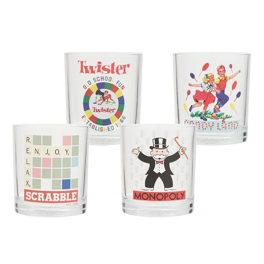Hasbro Games 4 pc 10 oz Glass Set
