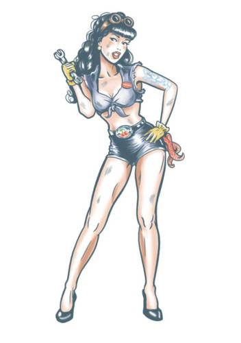 Tatouage Fx - Pin Up - Mechanic Pin Up