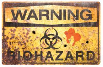 Panneau métallique Danger - Zombie - Décoration