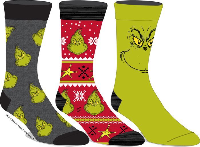 THE GRINCH - 3pk Crew Socks
