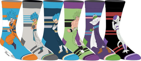 DRAGON BALL - Mixed 6 pack crew sock set