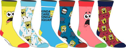 SPONGEBOB - 6 Pair Pack Casual Socks