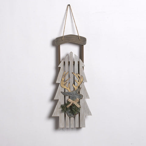 8"x17" Wooden Hanging Sleigh