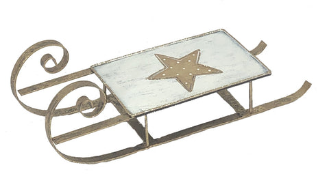 XY4075-08 3.25" x 10" Metal Sleigh w/Star